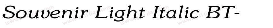 Souvenir Light Italic BT字体转换